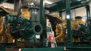 Green and yellow Pioneer-branded pump system